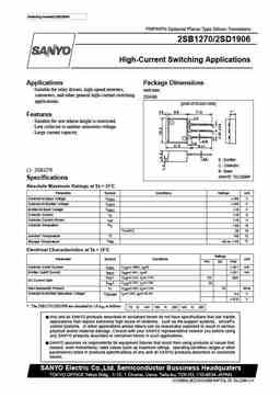 2sd1906 PDF Datasheet ALL TRANSISTORS DATASHEET POWER MOSFET IGBT