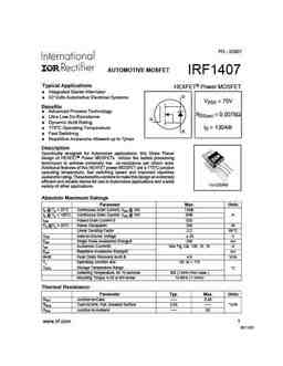 Irf Pdf Datasheet All Transistors Datasheet Power Mosfet Igbt