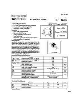 Irf Pdf Datasheet All Transistors Datasheet Power Mosfet Igbt