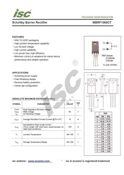 Mbrf1060ct PDF Datasheet ALL TRANSISTORS DATASHEET POWER MOSFET IGBT