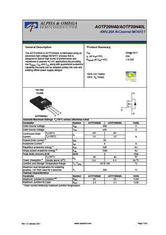 AOTF20N40L