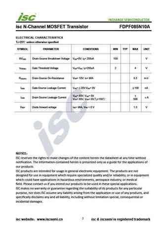 fdpf085n10a
