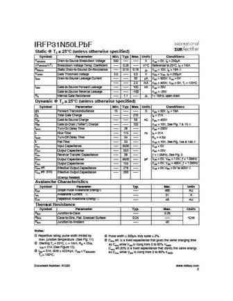 irfp31n50lpbf