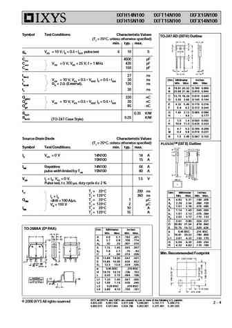 ixfh14n100_ixft14n100_ixfx14n100_ixfh15n100_ixft15n100_ixfx15n100