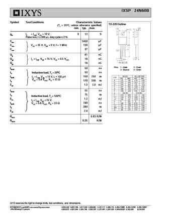 ixsp24n60b
