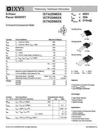 IXTP20N65XM
