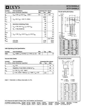ixth15n50l2-ixtp15n50l2