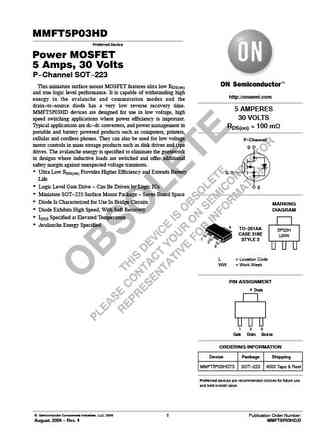 MMFT5P03HDT1
