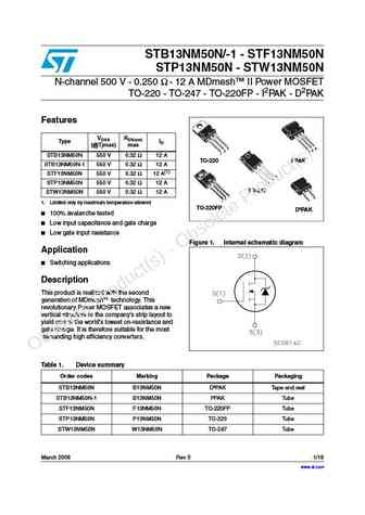 STF13NM60N
