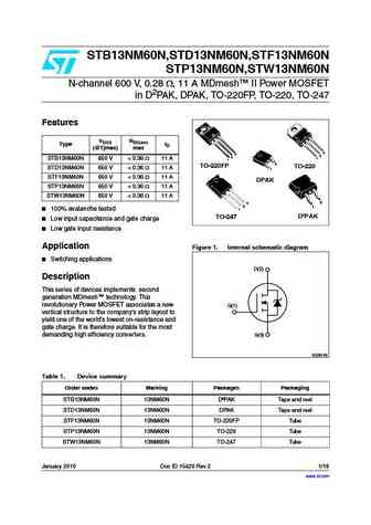 STF13NM60N
