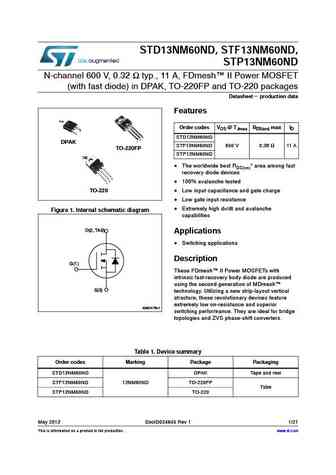 STF13NM60N
