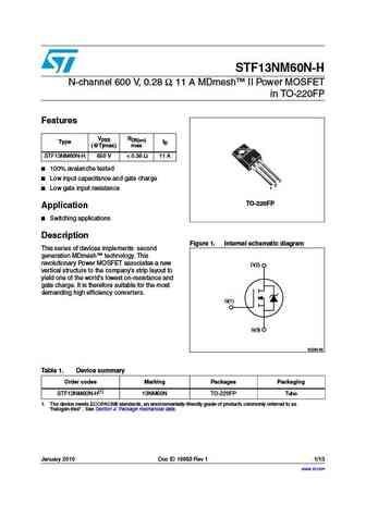 STF13NM60N
