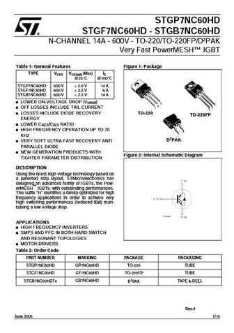 STGP7NC60H
