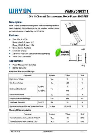 WMK75N03T1
