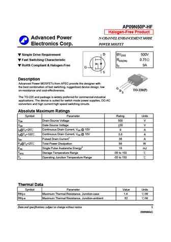 AP09N50P-HF
