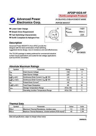 AP25P15GS-HF
