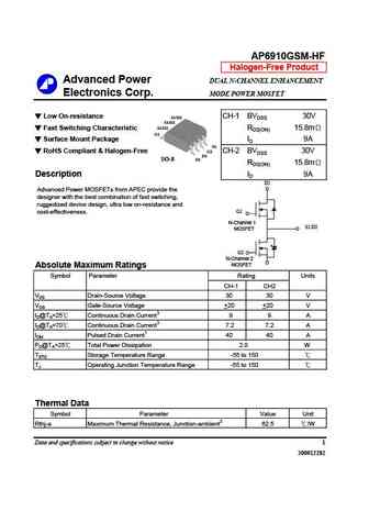 AP6910GSM-HF
