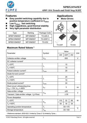 MPBA10N65EF
