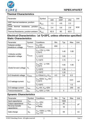 MPBA10N65EF
