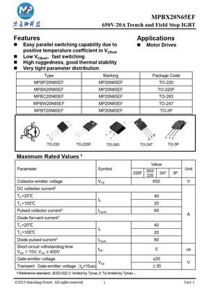 MPBC20N65EF
