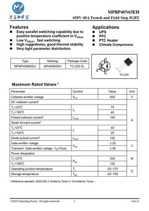 MPBP40N65EH
