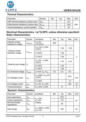 MPBW50N65E
