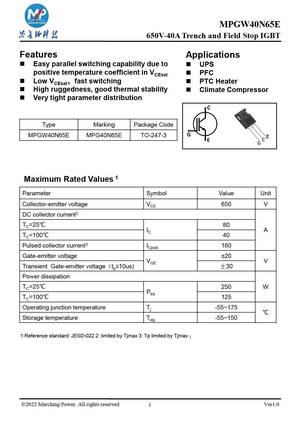 MPGW40N65E
