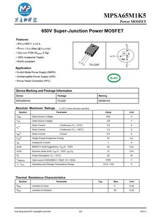 MPSA65M1K5
