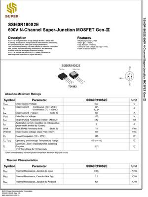 SSI60R190S2E
