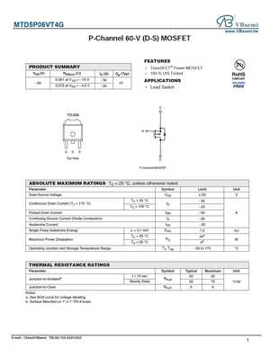 MTD5P06VT4G
