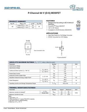 SQD19P06-60L
