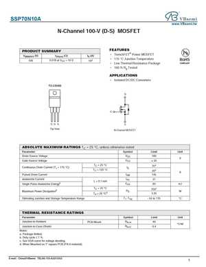 SSP70N10A
