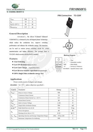 FIR10N65FG
