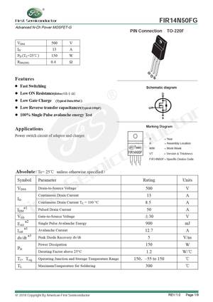 FIR14N50FG
