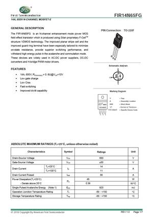 FIR14N50FG
