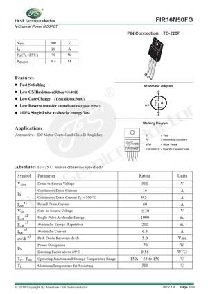FIR16N50FG
