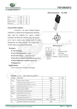 FIR18N65FG
