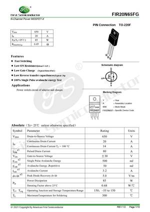 FIR20N65FG
