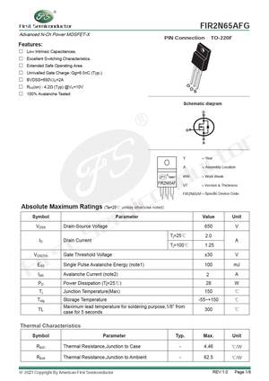 FIR2N60ALG
