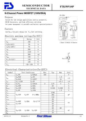 FTK50N10P

