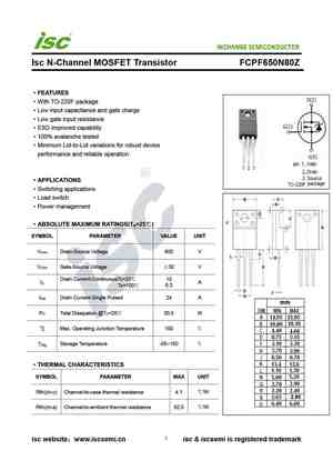 FCPF600N60Z
