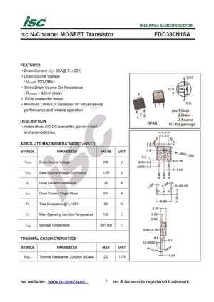 FDD390N15AL