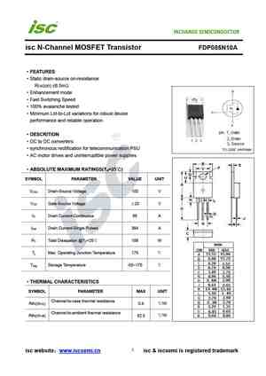 FDP085N10AF102