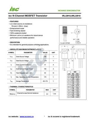 IRLI2910PBF