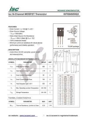 IXFX64N60Q3

