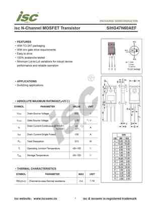 SIHG47N60E
