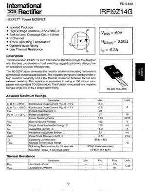 IRFI9Z14GPBF
