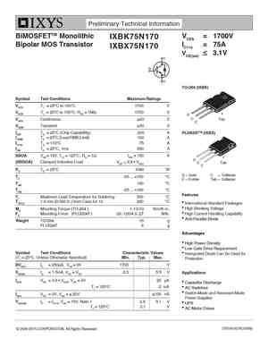 IXBX75N170A
