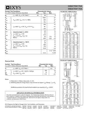 IXBX75N170A
