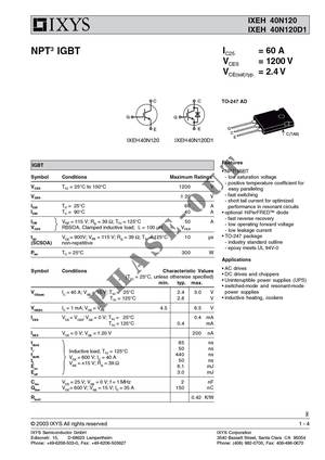 IXEH40N120D1
